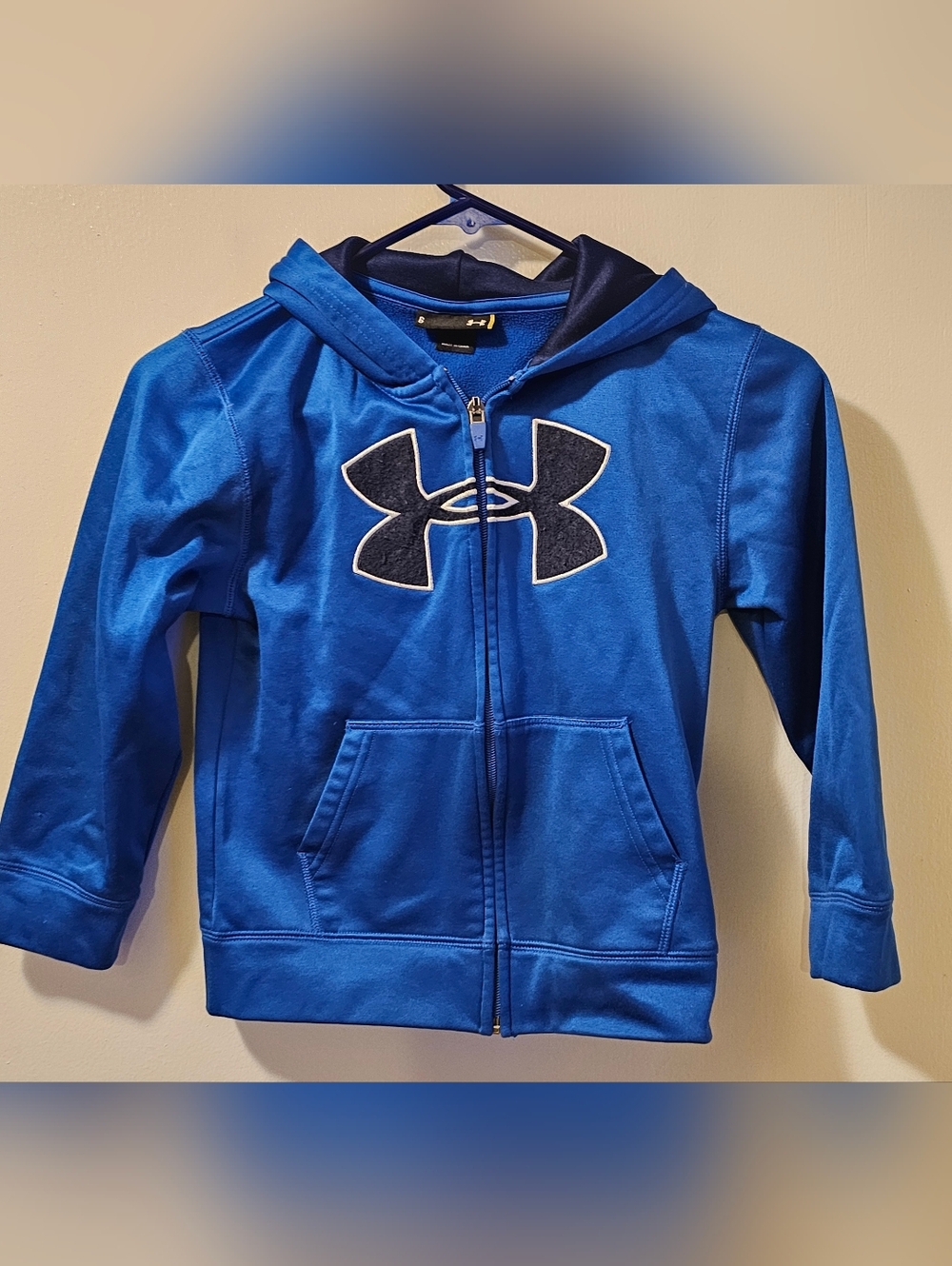 Under Armour Youth‎ Size 6 Blue Zip Up Hoodie Sweatshirt Jacket